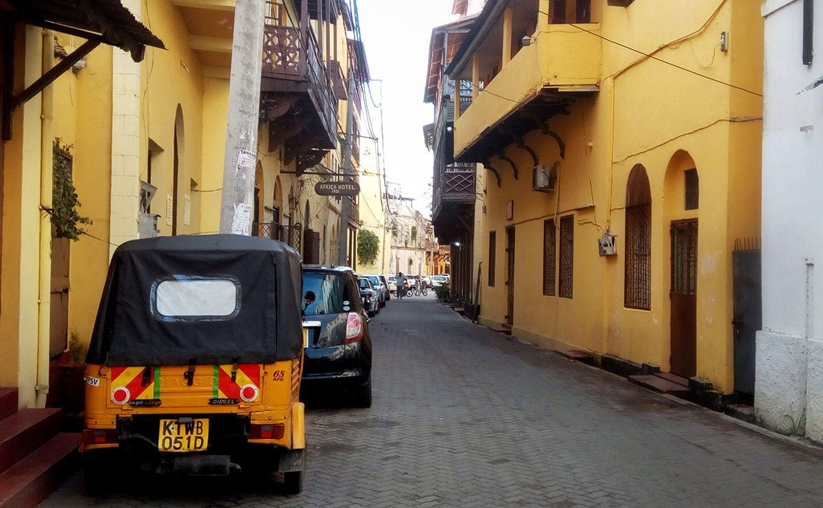 riding in Tuk-Tuks in Mombasa
