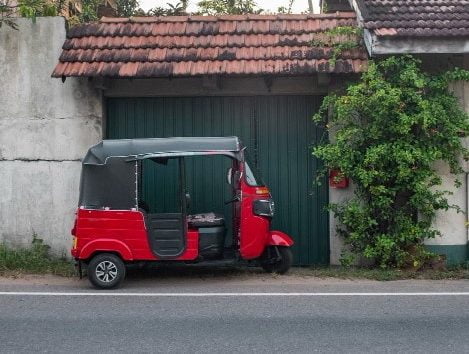 riding in Tuk-Tuks in Mombasa
