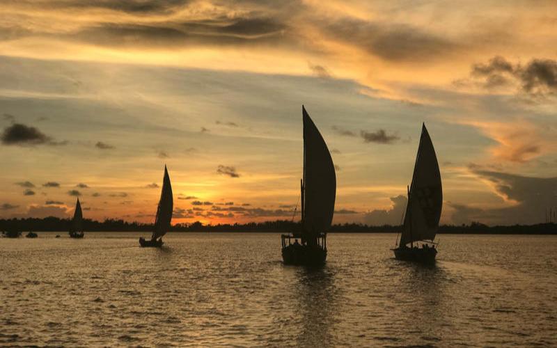 A Sunset Dhow in Lamu