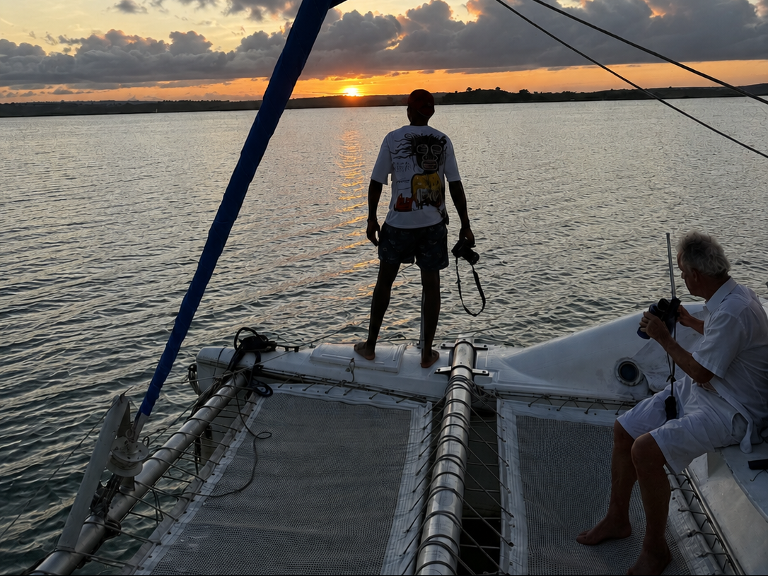 Sunset over Kilifi Creek from the Cassandraville catamaran